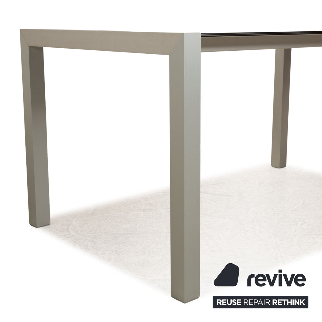 Contrast wood dining table white manual function 150-260 x 90 x 75 cm