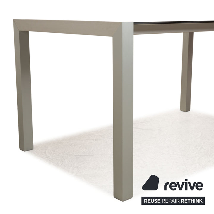 Contrast wood dining table white manual function 150-260 x 90 x 75 cm