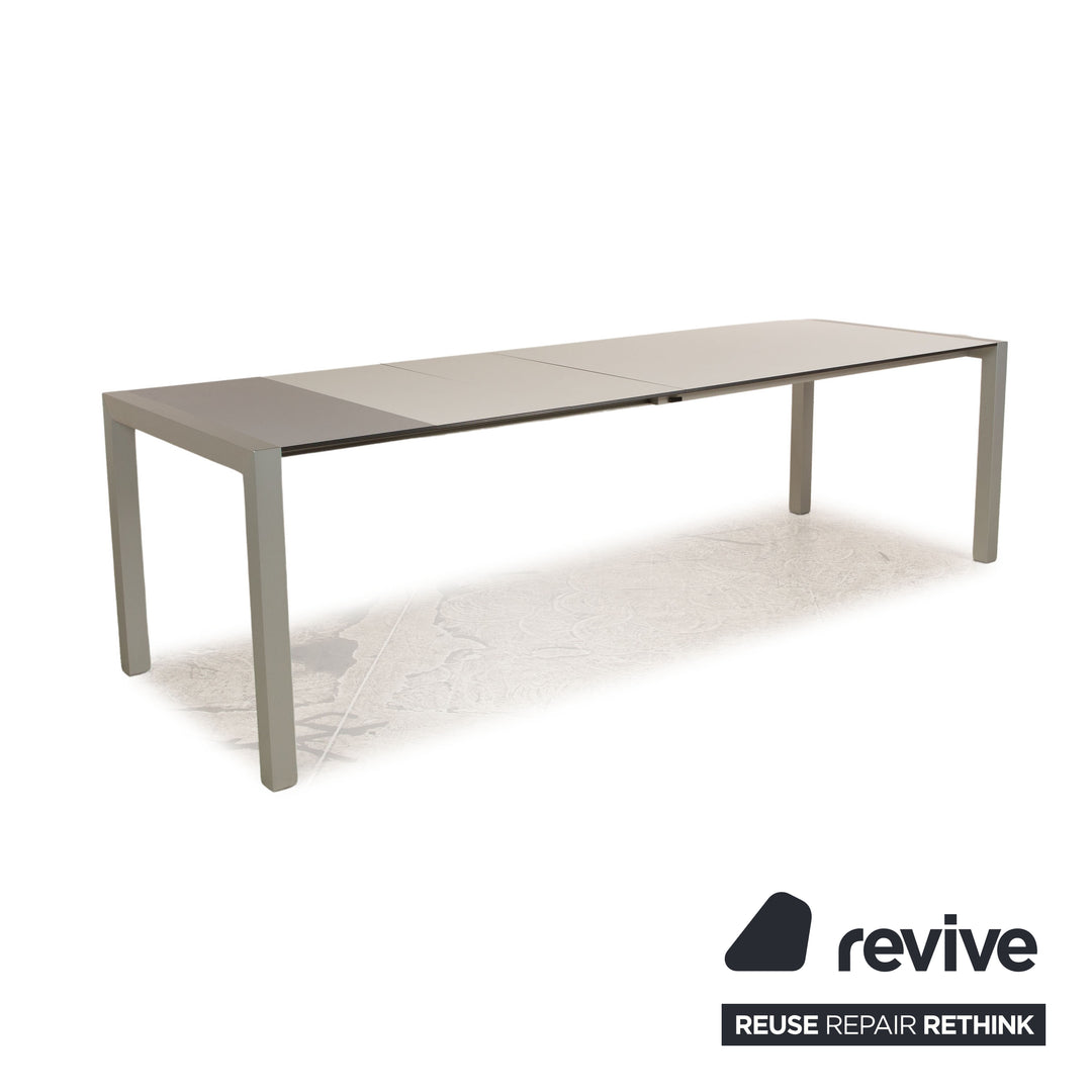 Contrast wood dining table white manual function 150-260 x 90 x 75 cm
