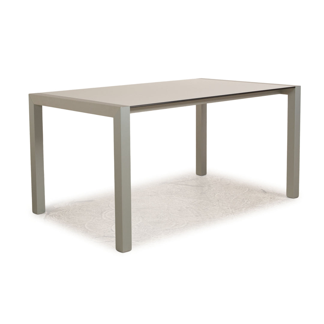 Contrast wood dining table white manual function 150-260 x 90 x 75 cm