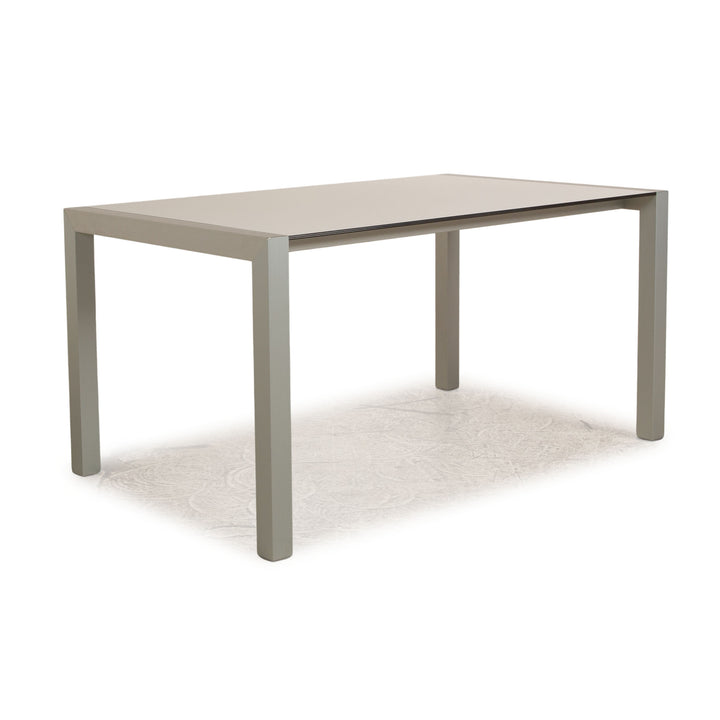 Contrast wood dining table white manual function 150-260 x 90 x 75 cm