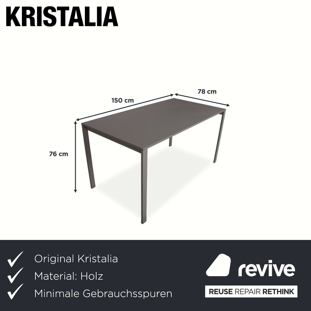 Kristalia be-Easy Holz Schreibtisch Grau