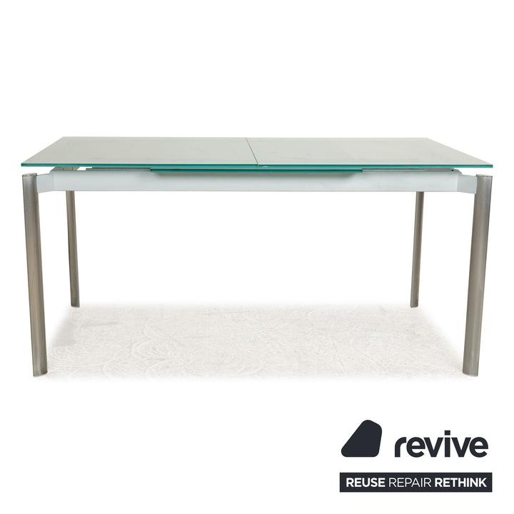 Kristalia Glass Dining Table Silver Manual Function