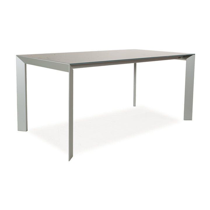 Kristalia Nori Glass Dining Table Grey 166 x 90 x 75 cm