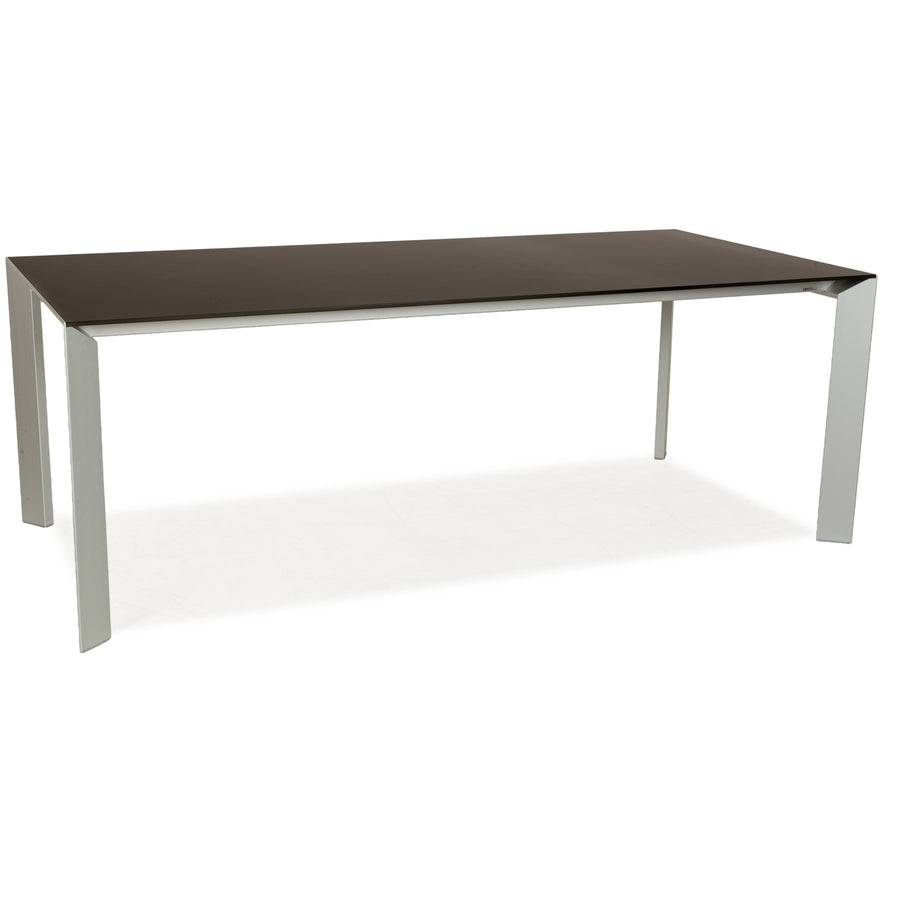 Kristalia Nori wood metal dining table anthracite dark grey