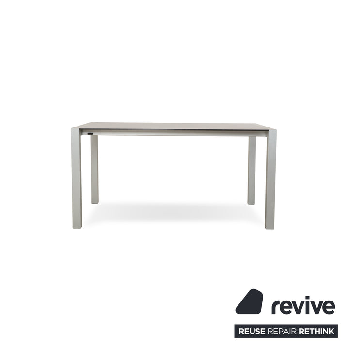 Kristalia Sushi Aluminium Esstisch Grau Ausziehfunktion 150/187/225 x 75 x 90