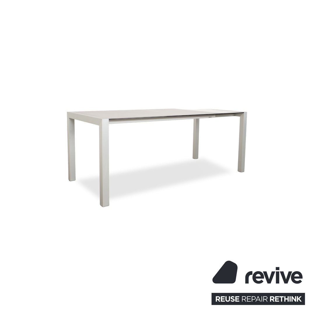Kristalia Sushi Aluminium Esstisch Grau Ausziehfunktion 150/187/225 x 75 x 90