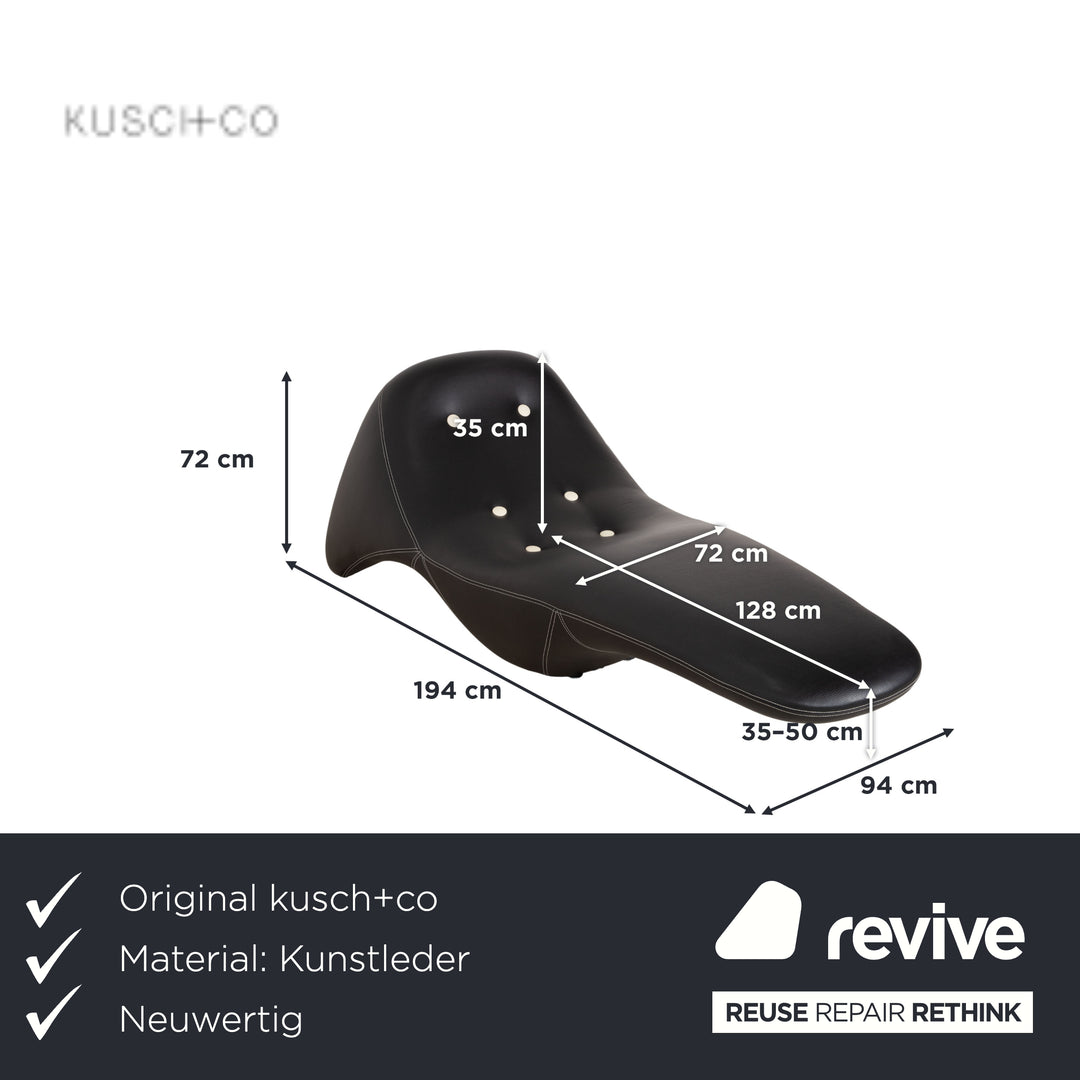 kusch+co Colani Vegan Leather Skai Sortega Chaise Lounge Dark Brown