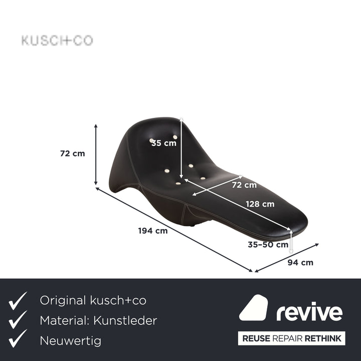 kusch+co Colani Vegan Leather Skai Sortega Chaise Lounge Dark Brown