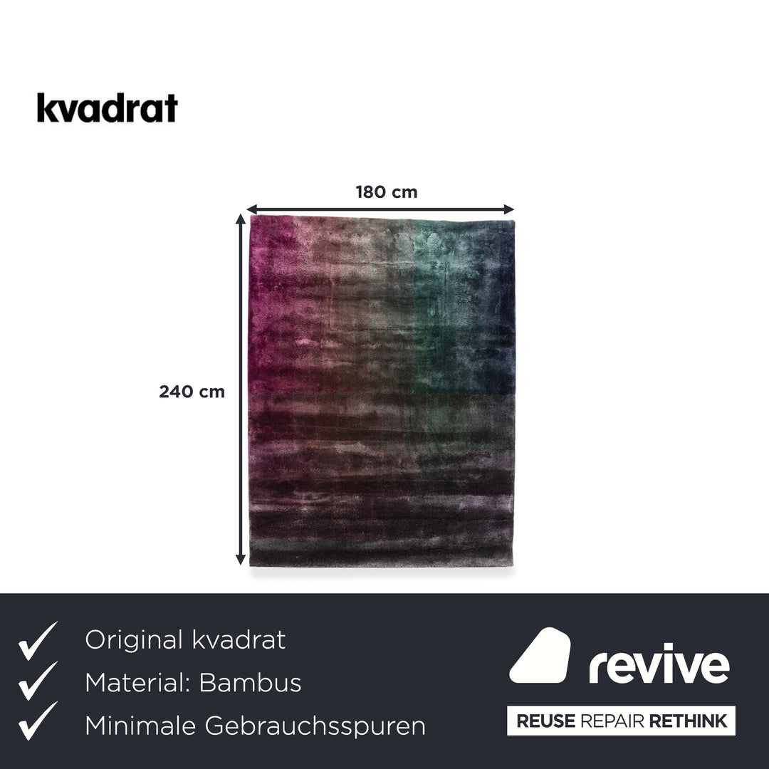 kvadrat Technicolour Field Bambus Seide Teppich