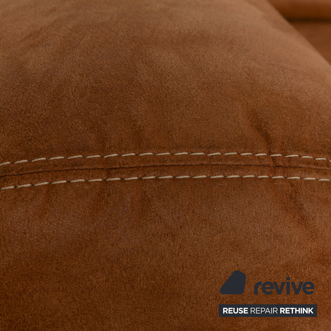 K+W Polstermöbel Soul 7135 fabric corner sofa brown camel chaise longue left sofa couch manual function