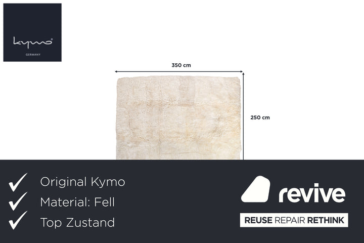 Kymo Fell Teppich Schafsfell Creme Beige Ivory Terlutter Edition 350 x 250 cm