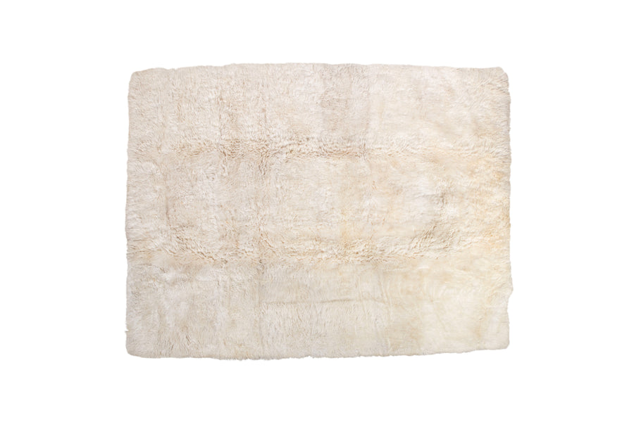 Tapis en peau de mouton Kymo Fell Crème Beige Ivoire Edition Terlutter 350 x 250 cm