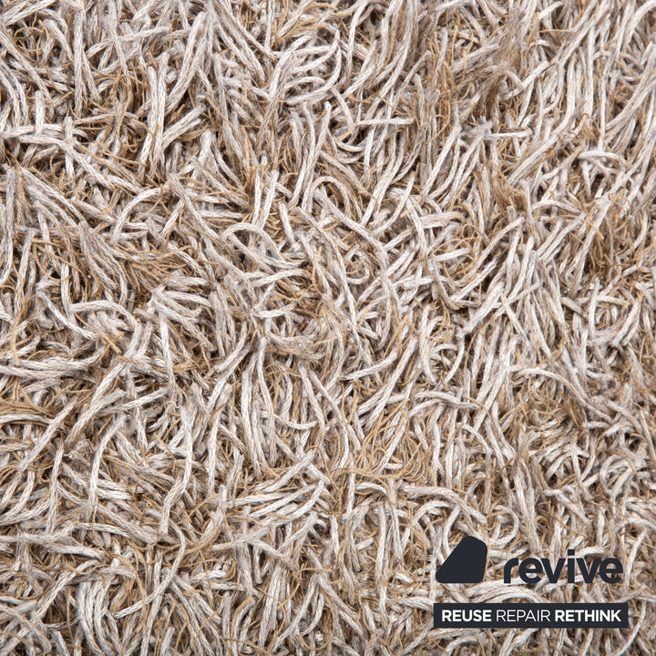 Kymo SG Granite Premium Polyester Rug White Cream Beige 254 x 254 cm