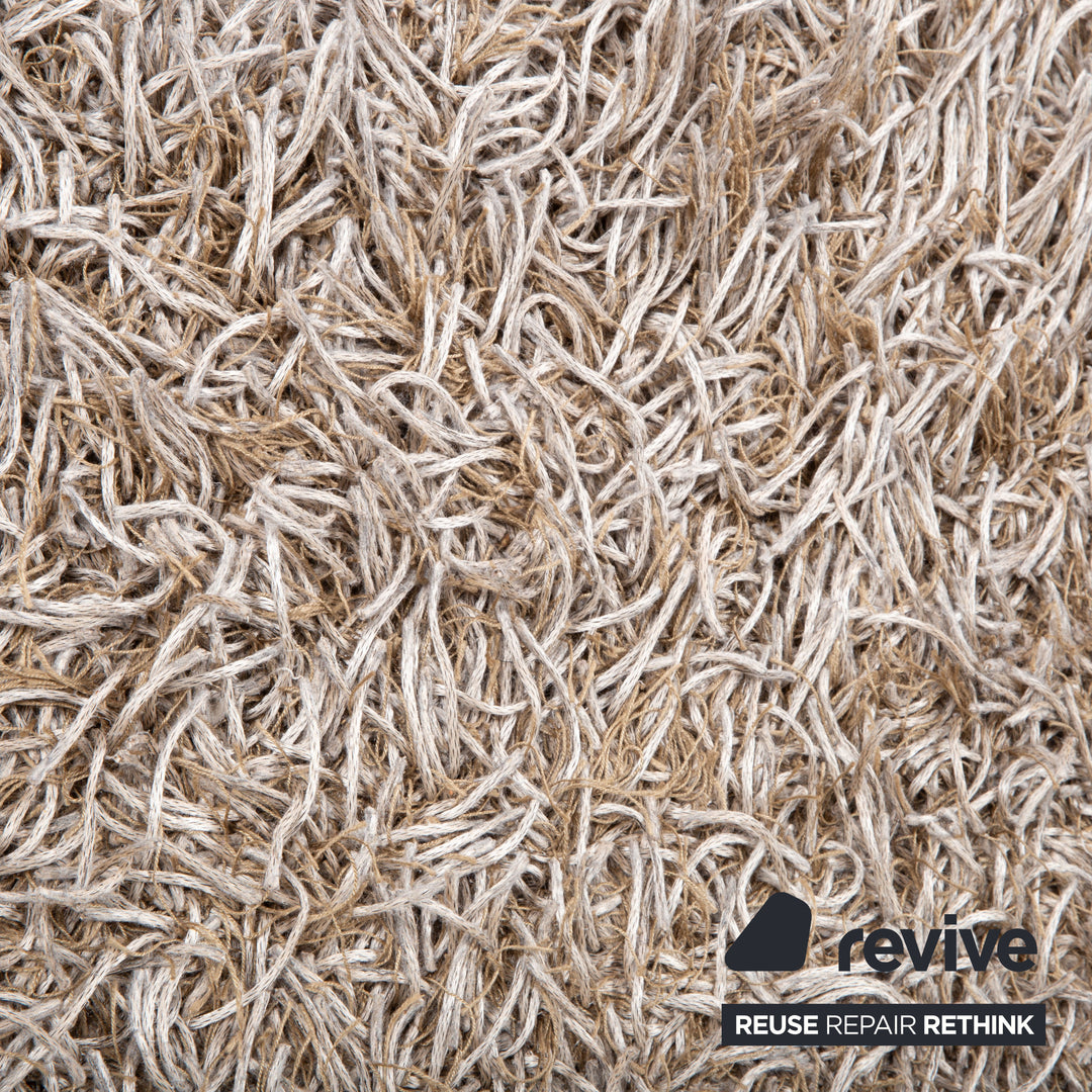 Kymo SG Granite Premium Polyester Teppich Weiß Creme Beige 254 x 254 cm