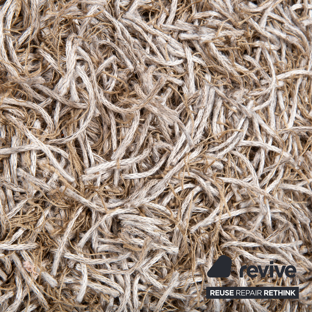 Kymo SG Granite Premium Polyester Rug White Cream Beige 254 x 254 cm