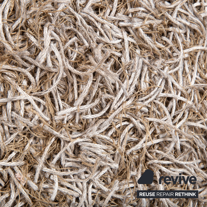 Kymo SG Granite Premium Polyester Rug White Cream Beige 254 x 254 cm