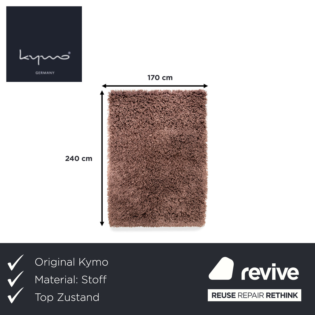 Kymo SG POLLY PREMIUM Tapis en tissu marron bronze terre 170 cm x 240 cm