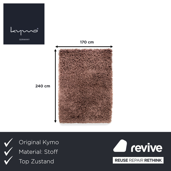Kymo SG POLLY PREMIUM Tapis en tissu marron bronze terre 170 cm x 240 cm