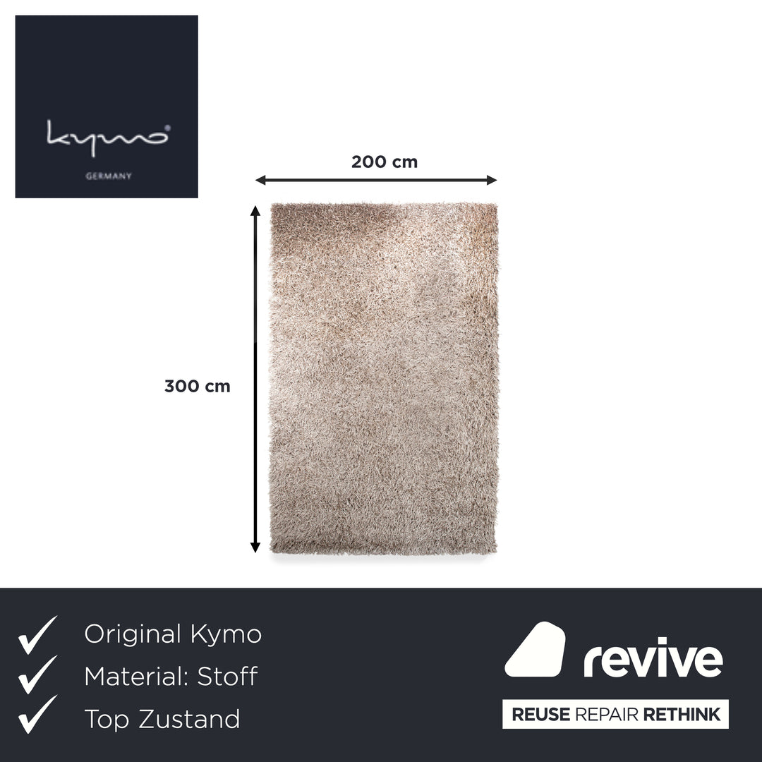 kymo Stoff Teppich Grau Beige