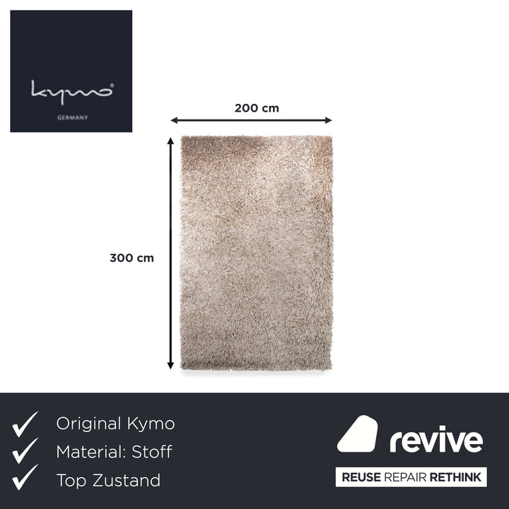 kymo Stoff Teppich Grau Beige