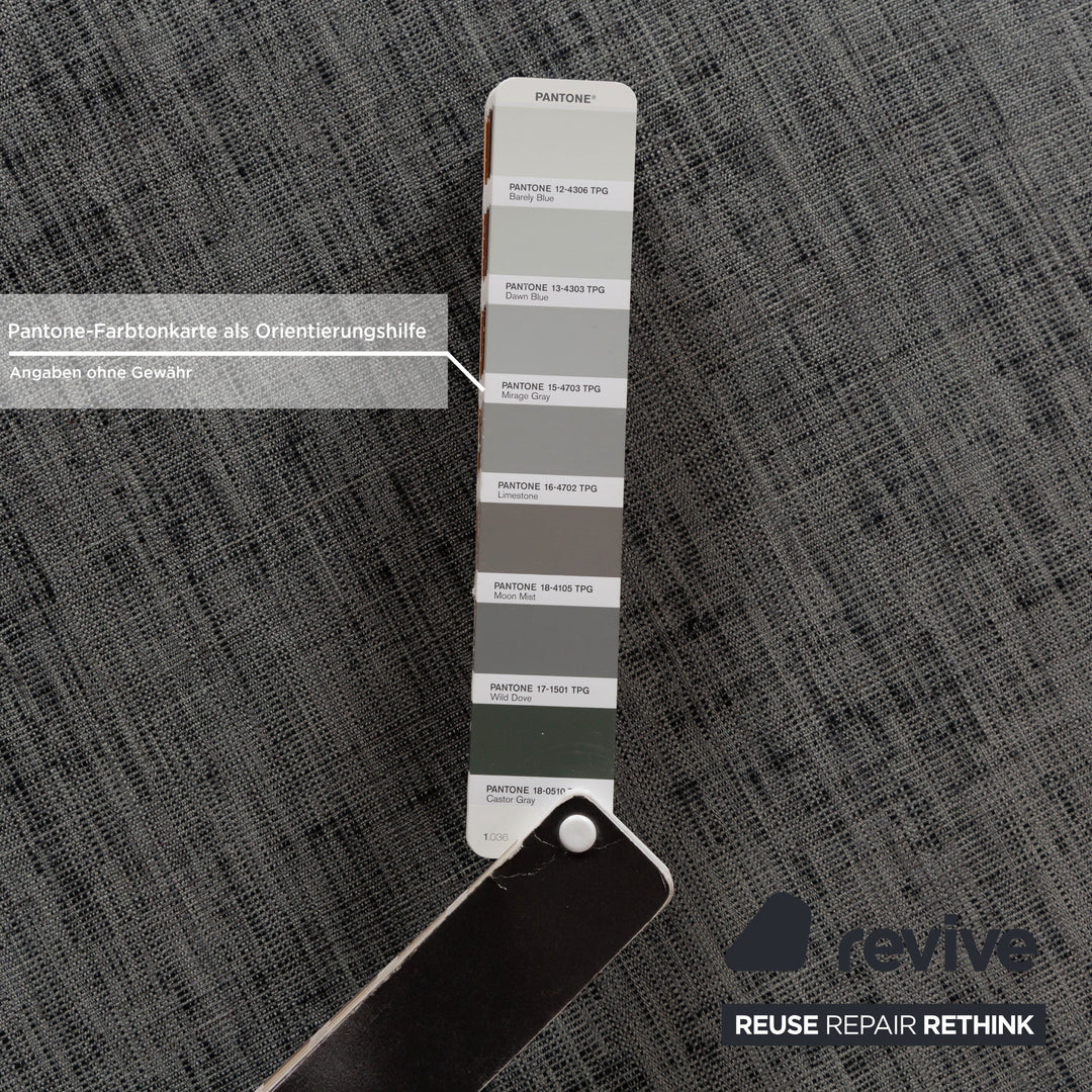 Canapé d'angle La Nouva Casa Liverpool, canapé, tissu gris, méridienne droite