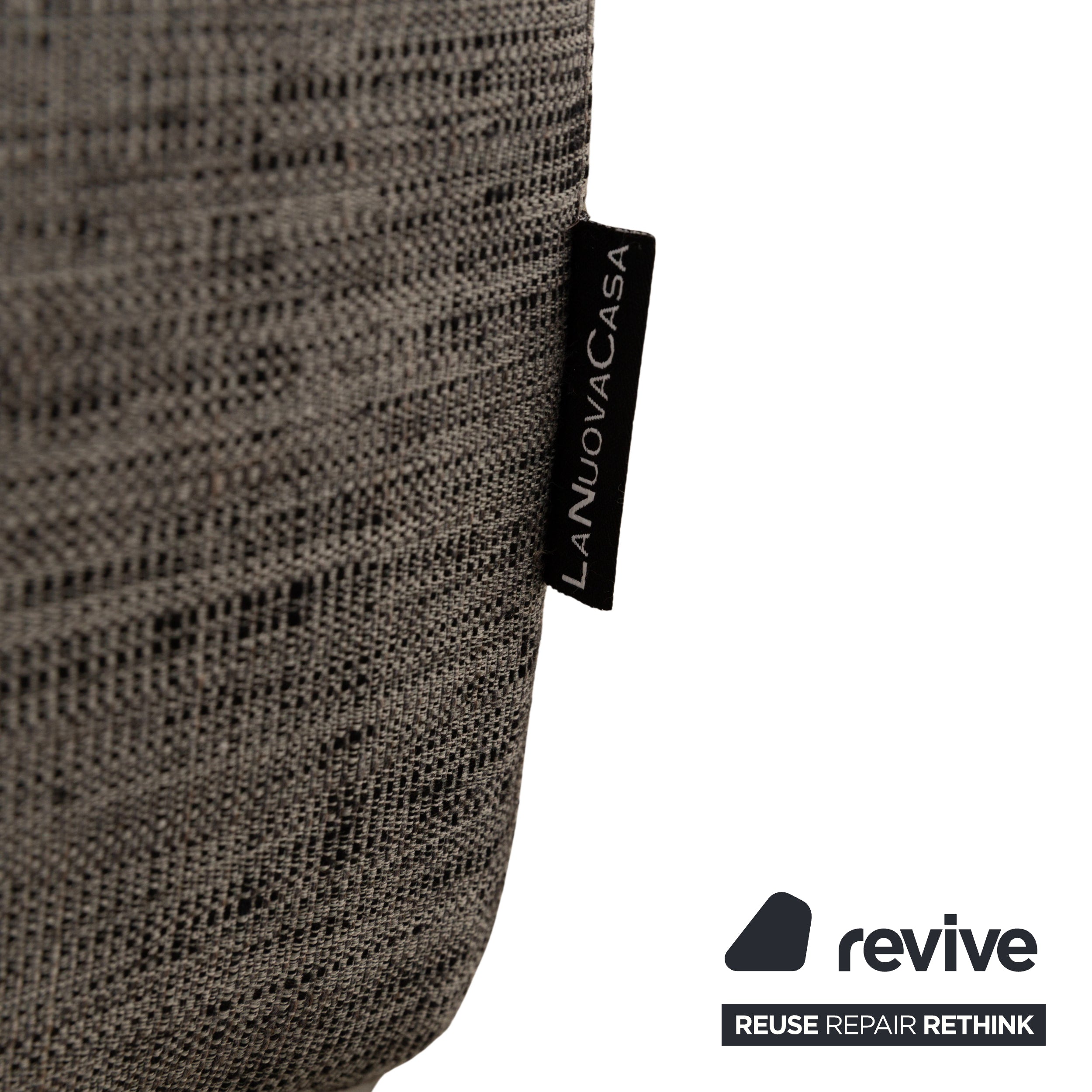 La Nouva Casa Liverpool Ecksofa Sofa Couch Stoff Grau Recamiere Rechts