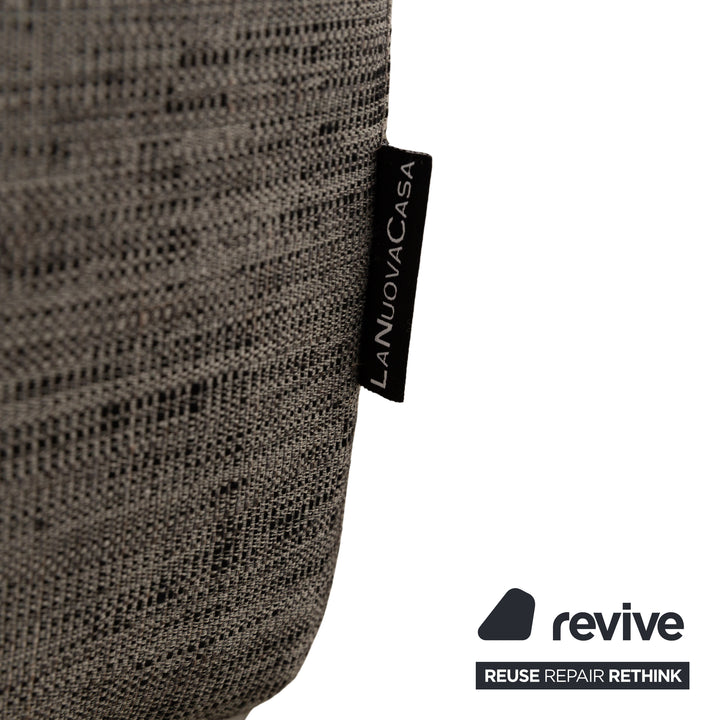 La Nouva Casa Liverpool Ecksofa Sofa Couch Stoff Grau Recamiere Rechts