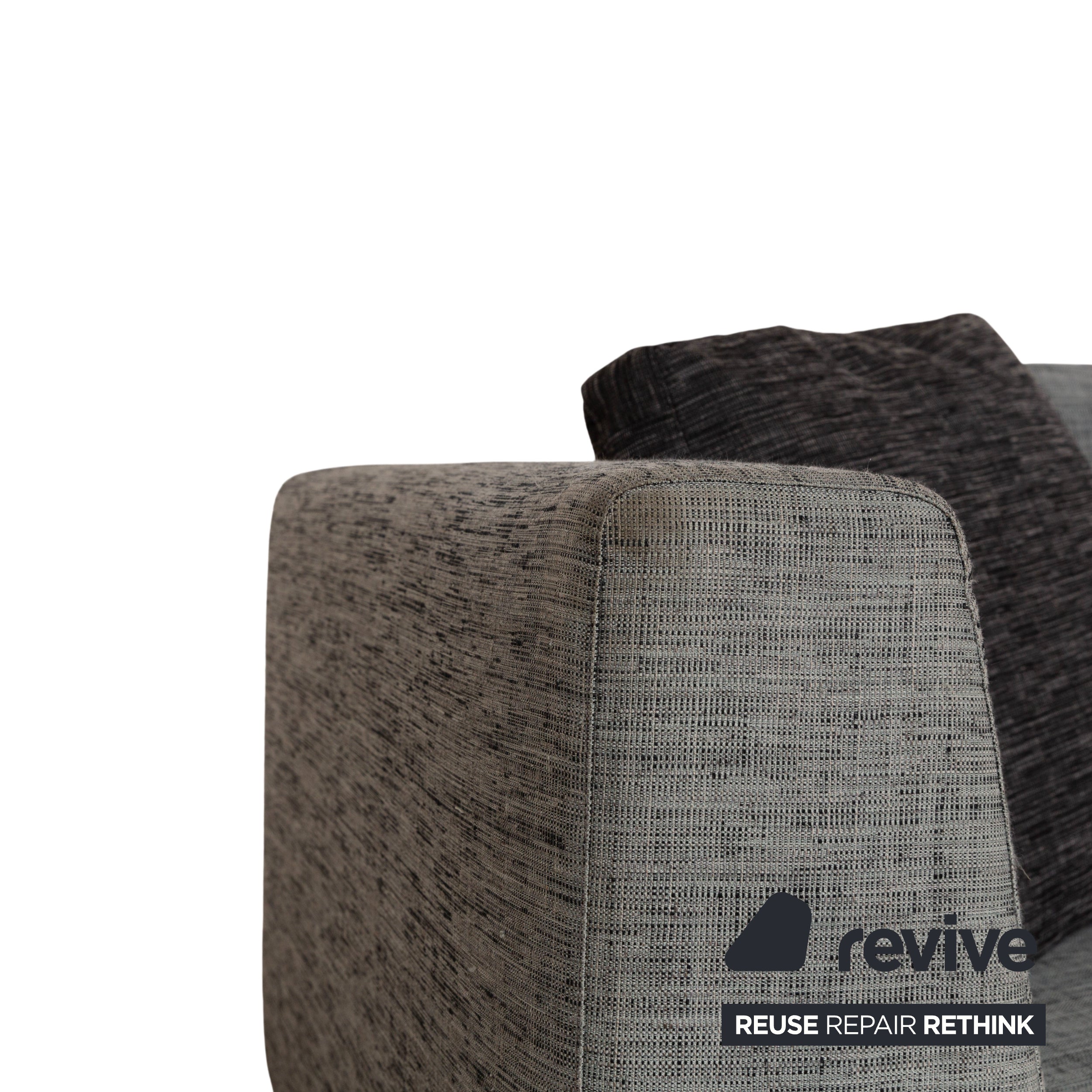 La Nouva Casa Liverpool Ecksofa Sofa Couch Stoff Grau Recamiere Rechts