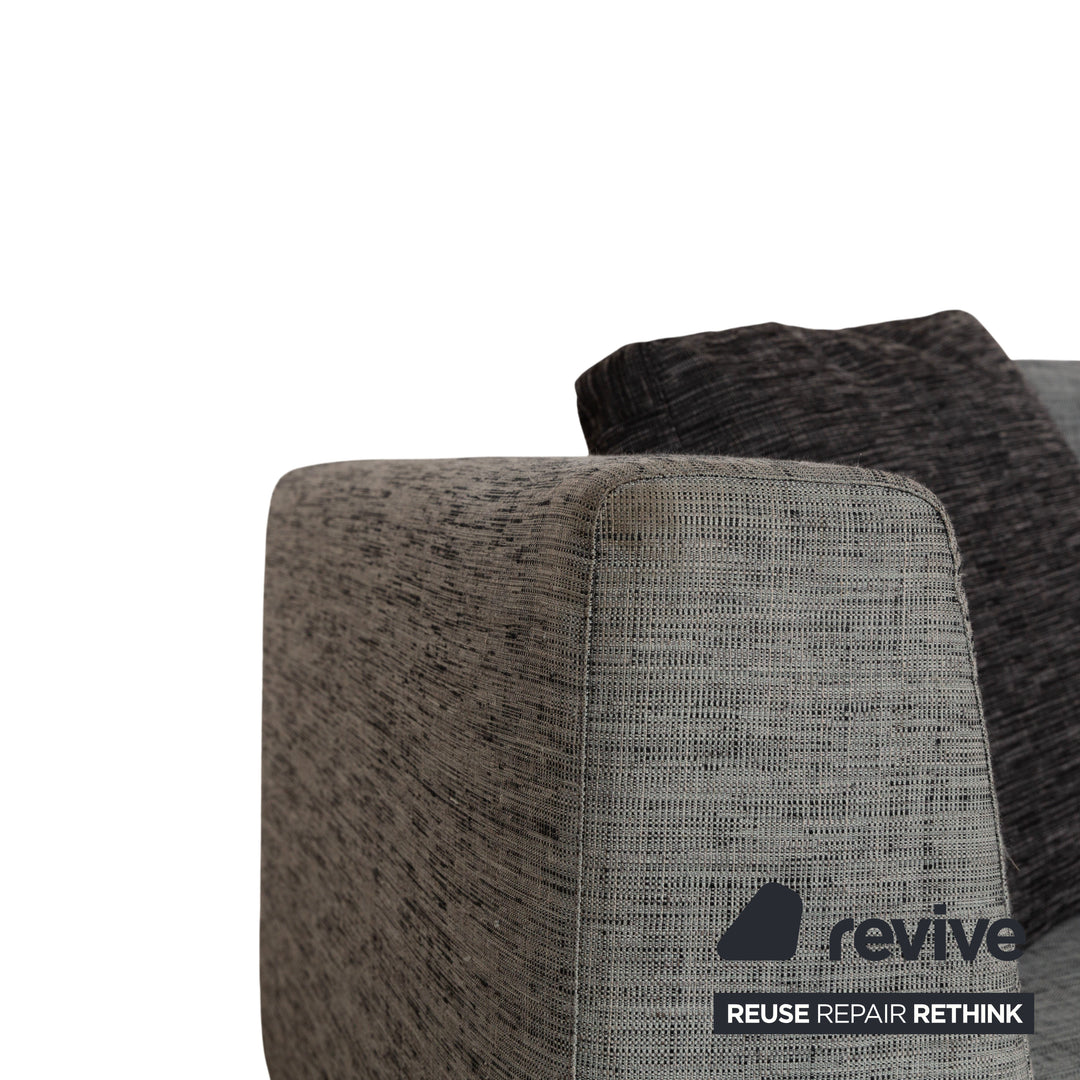 Canapé d'angle La Nouva Casa Liverpool, canapé, tissu gris, méridienne droite