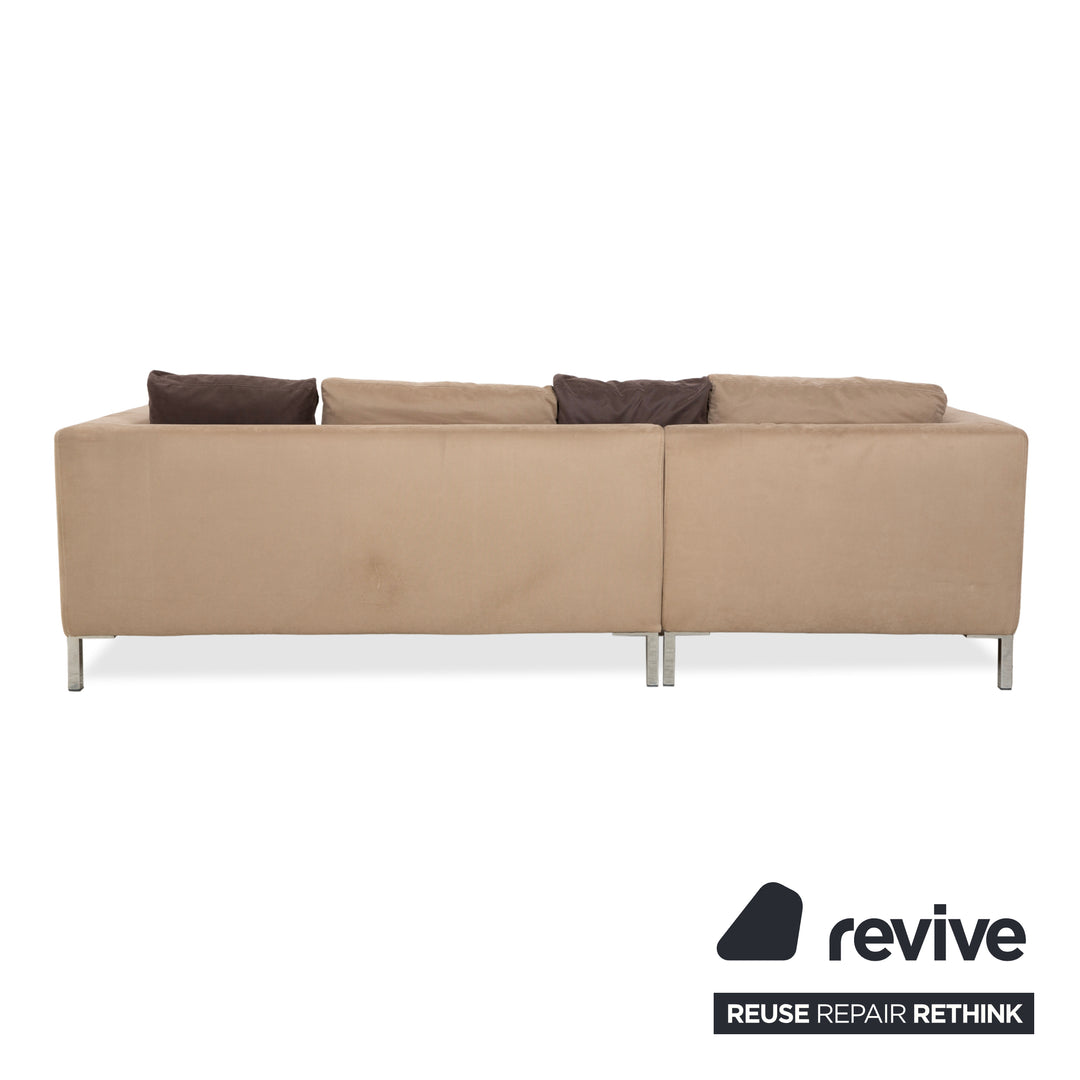 La Nouva Casa Luca Fabric Corner Sofa Beige Sofa Couch