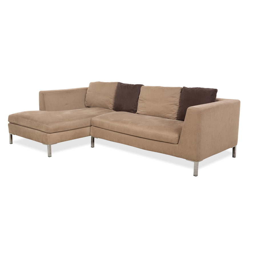 La Nouva Casa Luca Stoff Ecksofa	Beige Sofa Couch