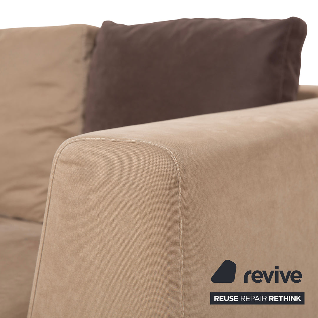 La Nouva Casa Luca Fabric Corner Sofa Beige Sofa Couch