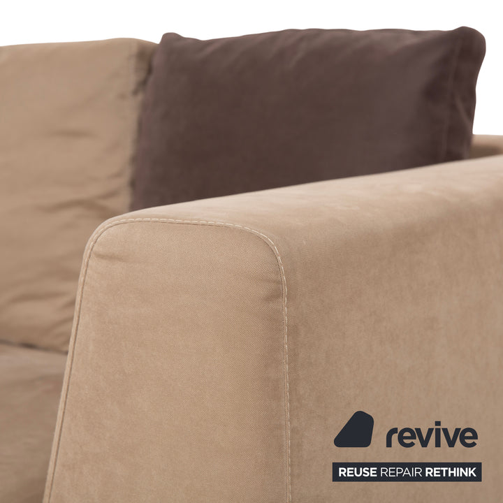 La Nouva Casa Luca Fabric Corner Sofa Beige Sofa Couch