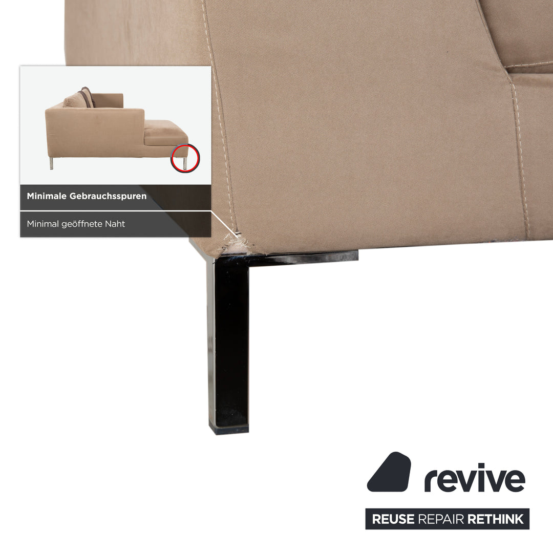 La Nouva Casa Luca Fabric Corner Sofa Beige Sofa Couch