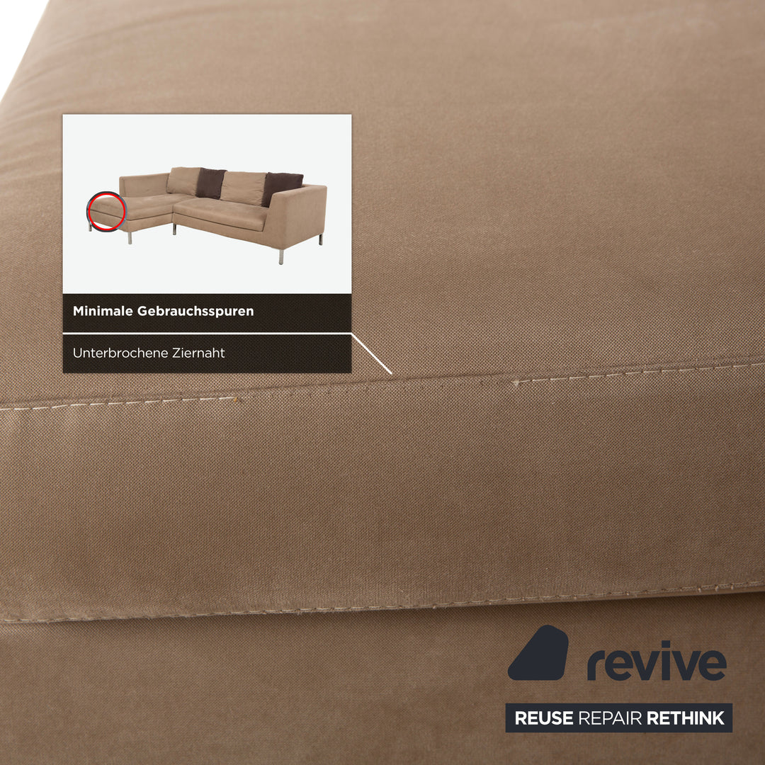 La Nouva Casa Luca Fabric Corner Sofa Beige Sofa Couch