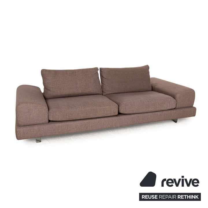 La Nuova Casa Bloom Fabric Two Seater Brown Manual Function Sofa Couch