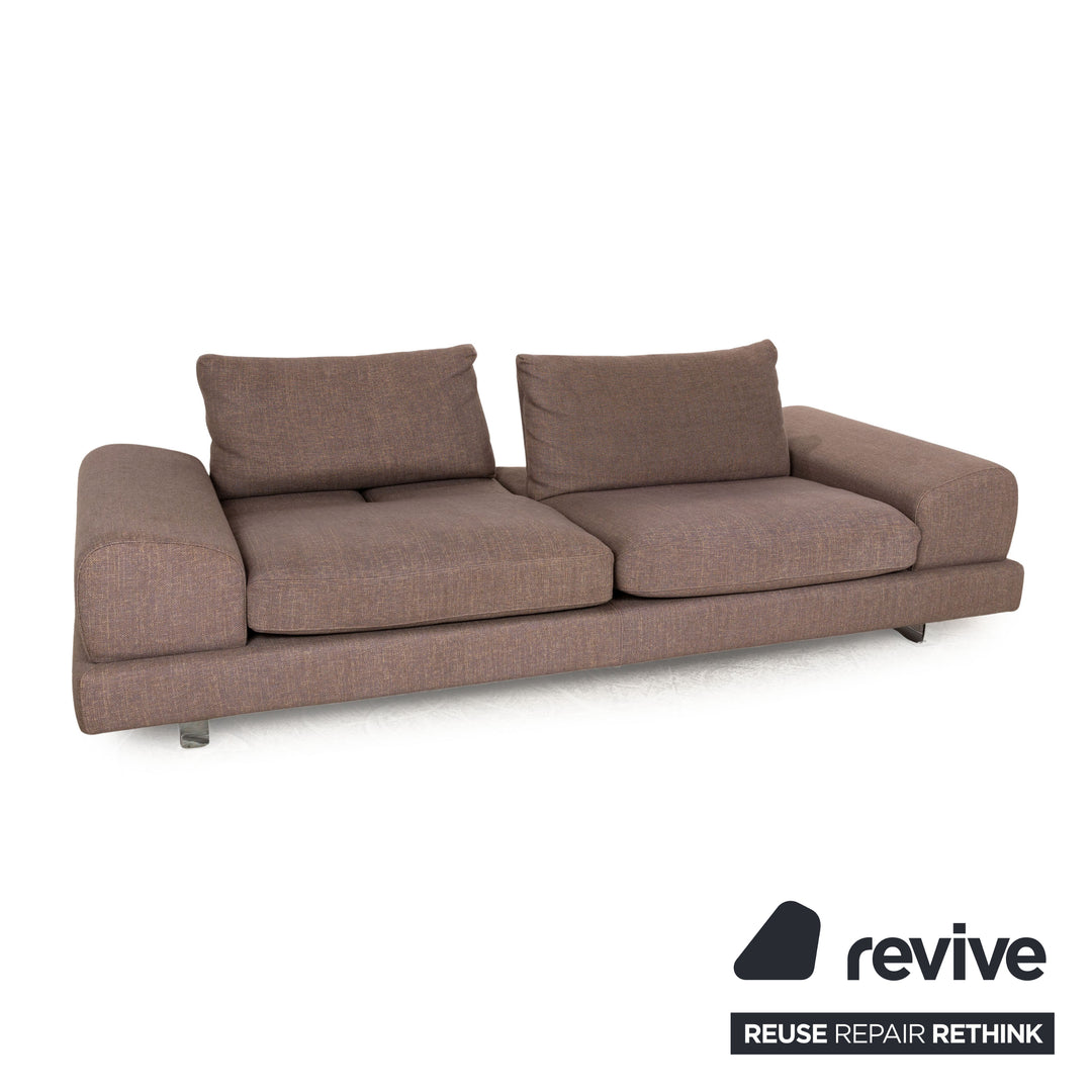 La Nuova Casa Bloom Fabric Two Seater Brown Manual Function Sofa Couch