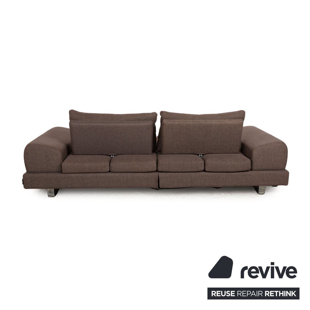 La Nuova Casa Bloom Fabric Two Seater Brown Manual Function Sofa Couch