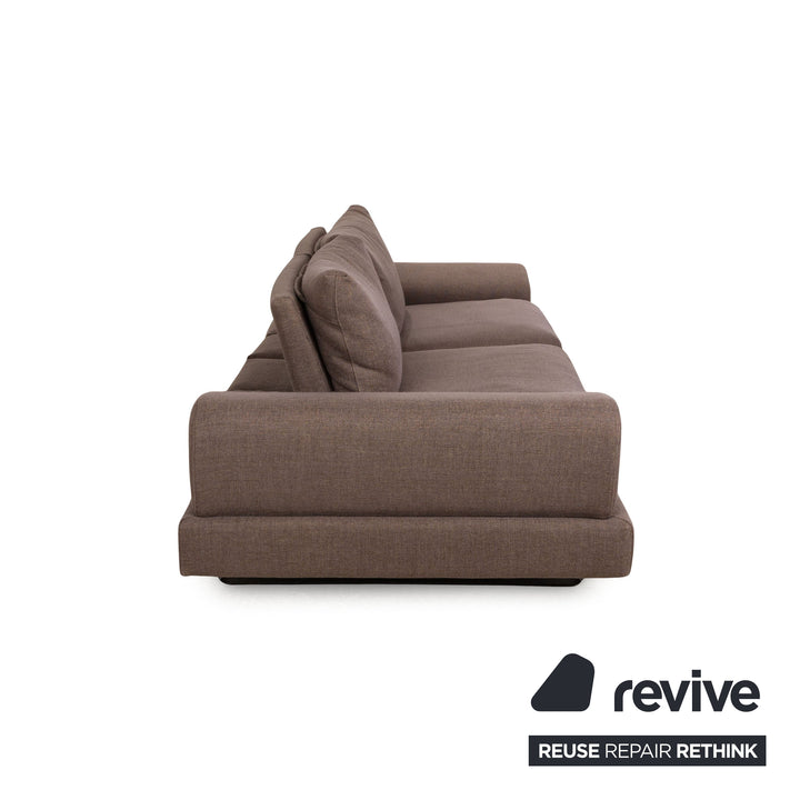 La Nuova Casa Bloom Fabric Two Seater Brown Manual Function Sofa Couch