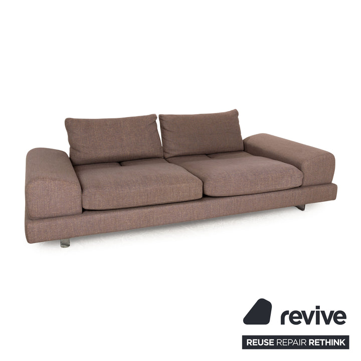 La Nuova Casa Bloom Fabric Two Seater Brown Manual Function Sofa Couch