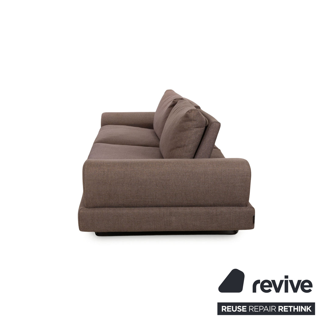 La Nuova Casa Bloom Fabric Two Seater Brown Manual Function Sofa Couch