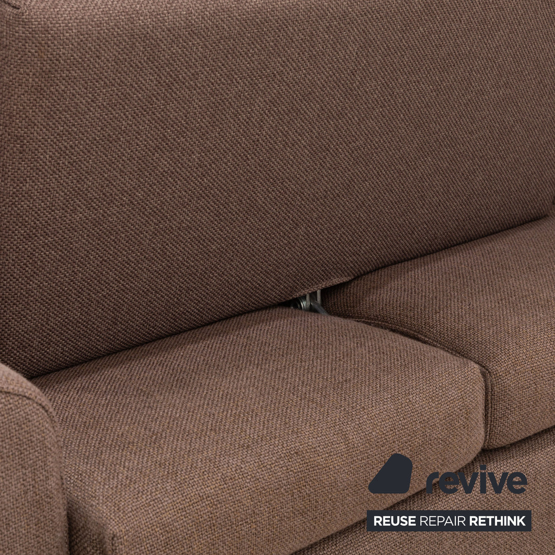 La Nuova Casa Bloom Fabric Two Seater Brown Manual Function Sofa Couch