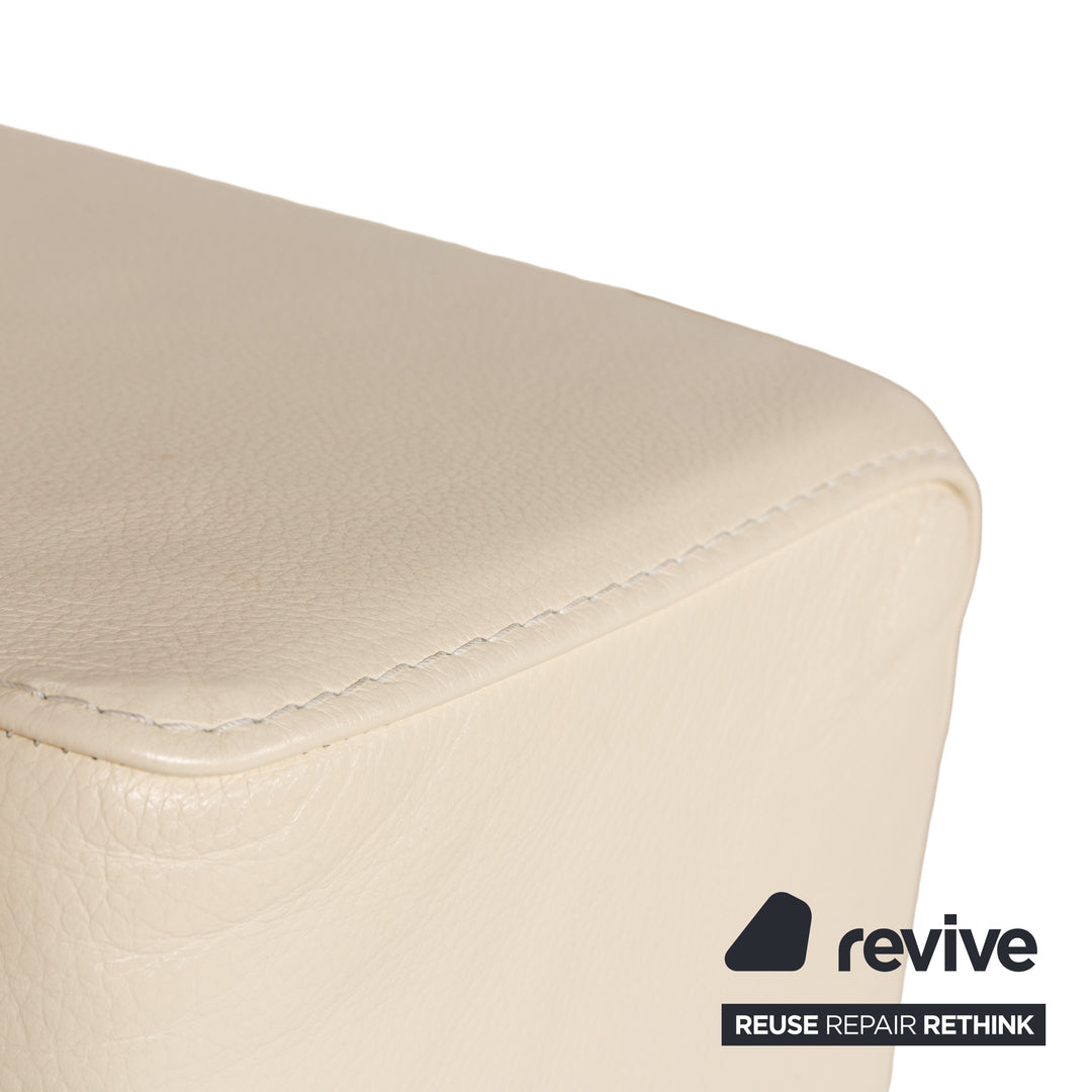 La Nuova Casa Boston Leather Corner Sofa Cream Sofa Couch Recamiere right