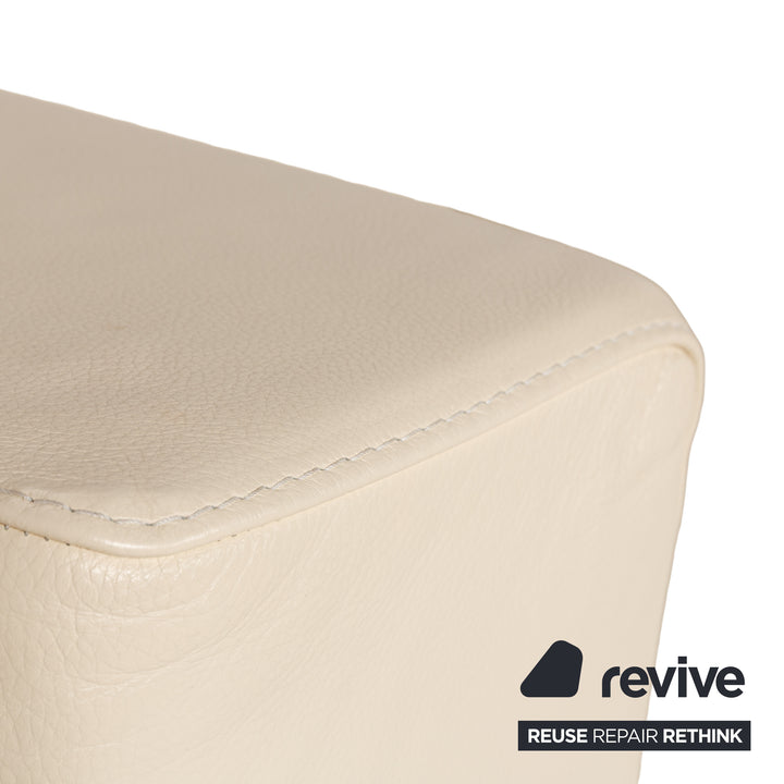La Nuova Casa Boston Leather Corner Sofa Cream Sofa Couch Recamiere right