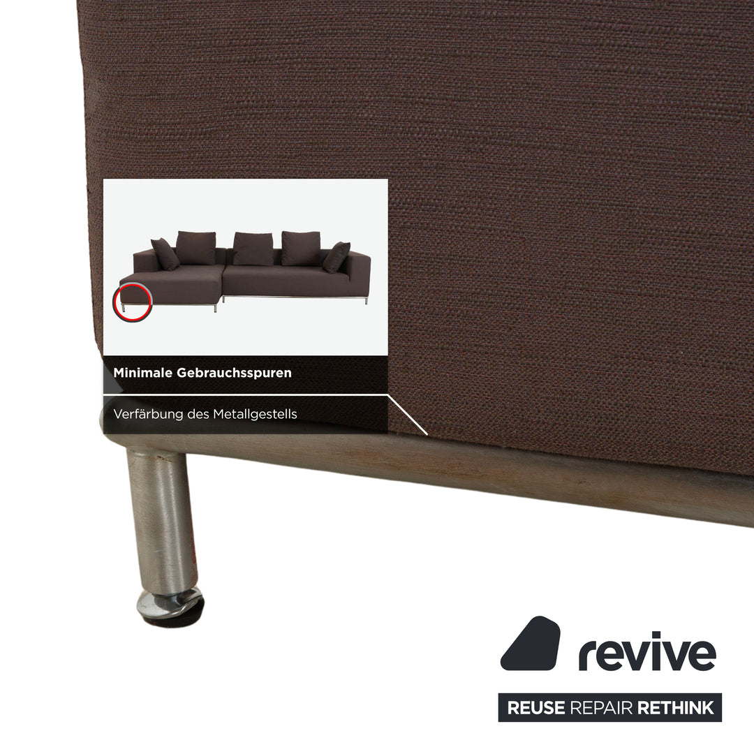 La Nuova Casa Granada Stoff Ecksofa Braun Grau Sofa Couch