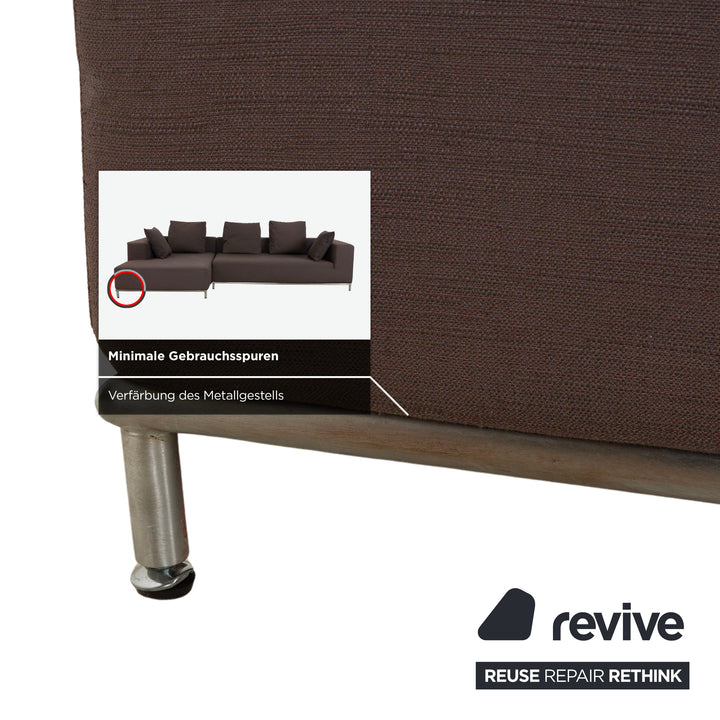 La Nuova Casa Granada Stoff Ecksofa Braun Grau Sofa Couch