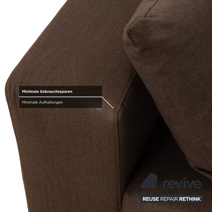 La Nuova Casa Granada Stoff Ecksofa Braun Grau Schlamm Sofa Couch