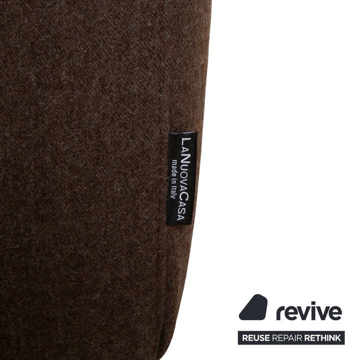 La Nuova Casa Granada Stoff Ecksofa Braun Grau Schlamm Sofa Couch
