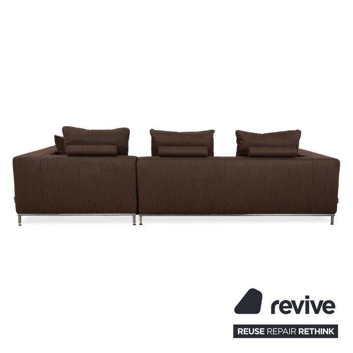 La Nuova Casa Granada Stoff Ecksofa Braun Grau Schlamm Sofa Couch